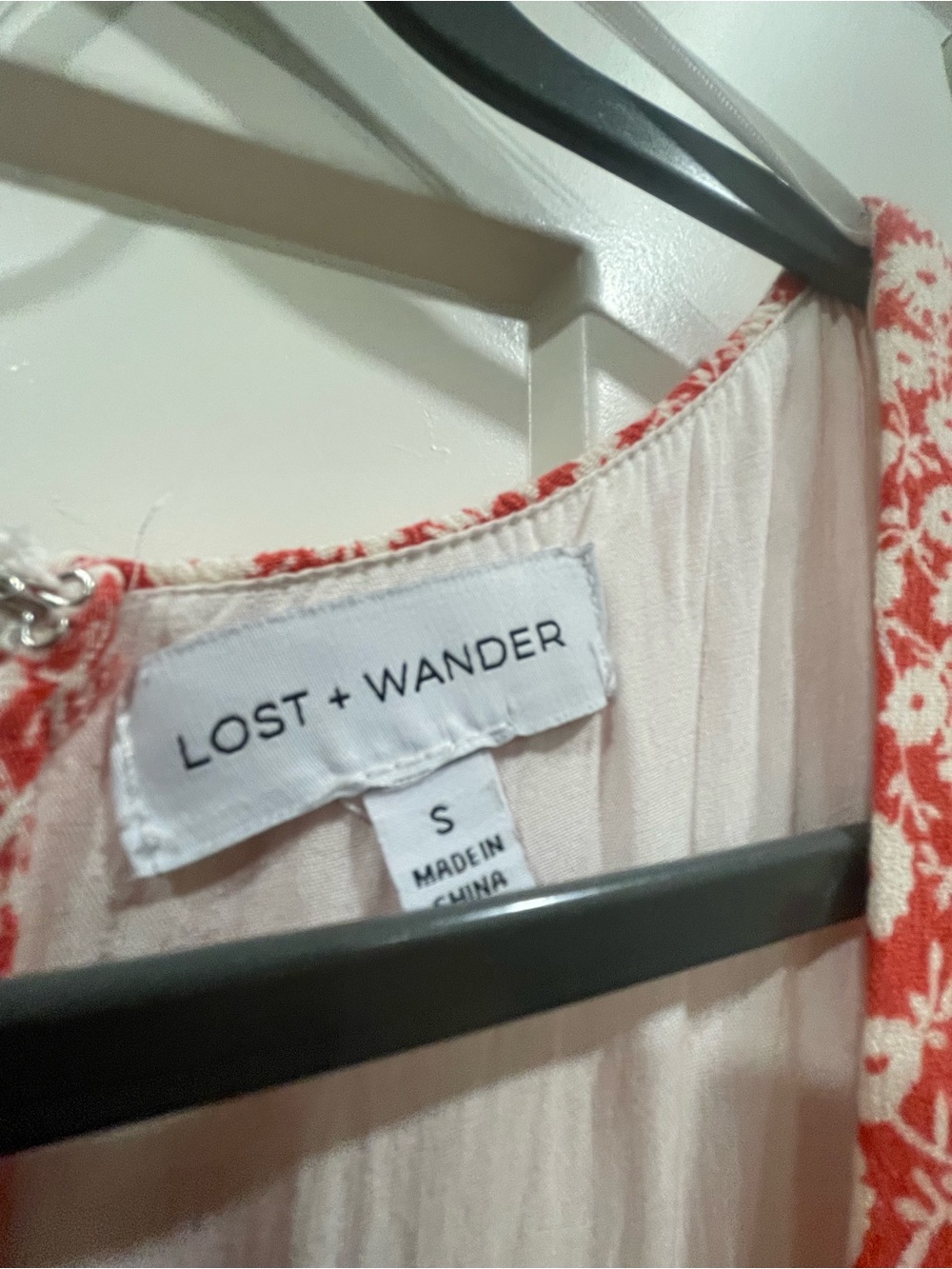 Lost + Wander Coral Pink Floral Maxi Dress - Picture 3 of 4